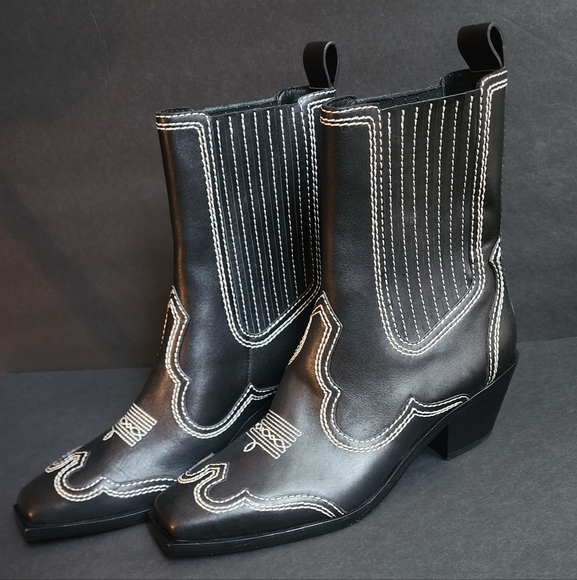 Loeffler Randall Agnes Western Cowboy Boots - Picture 2 of 7